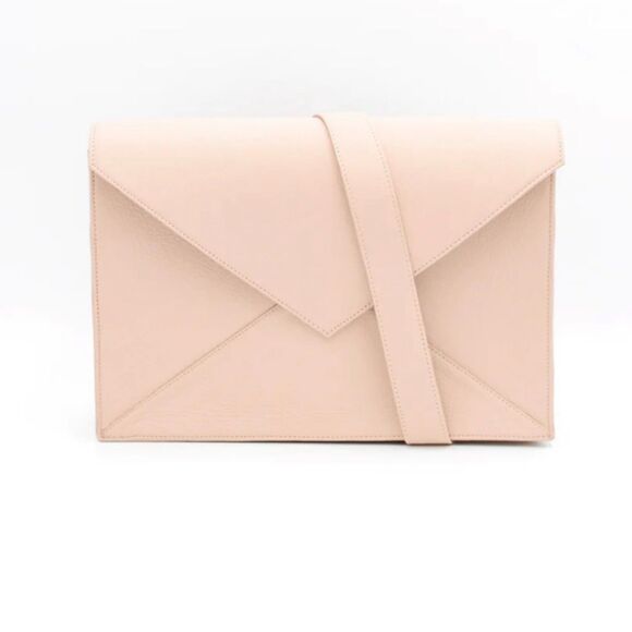 TAH Angelina Marie Portland Oregon The Envelope Oscar Leather Shoulder Bag Blush - Picture 11 of 11